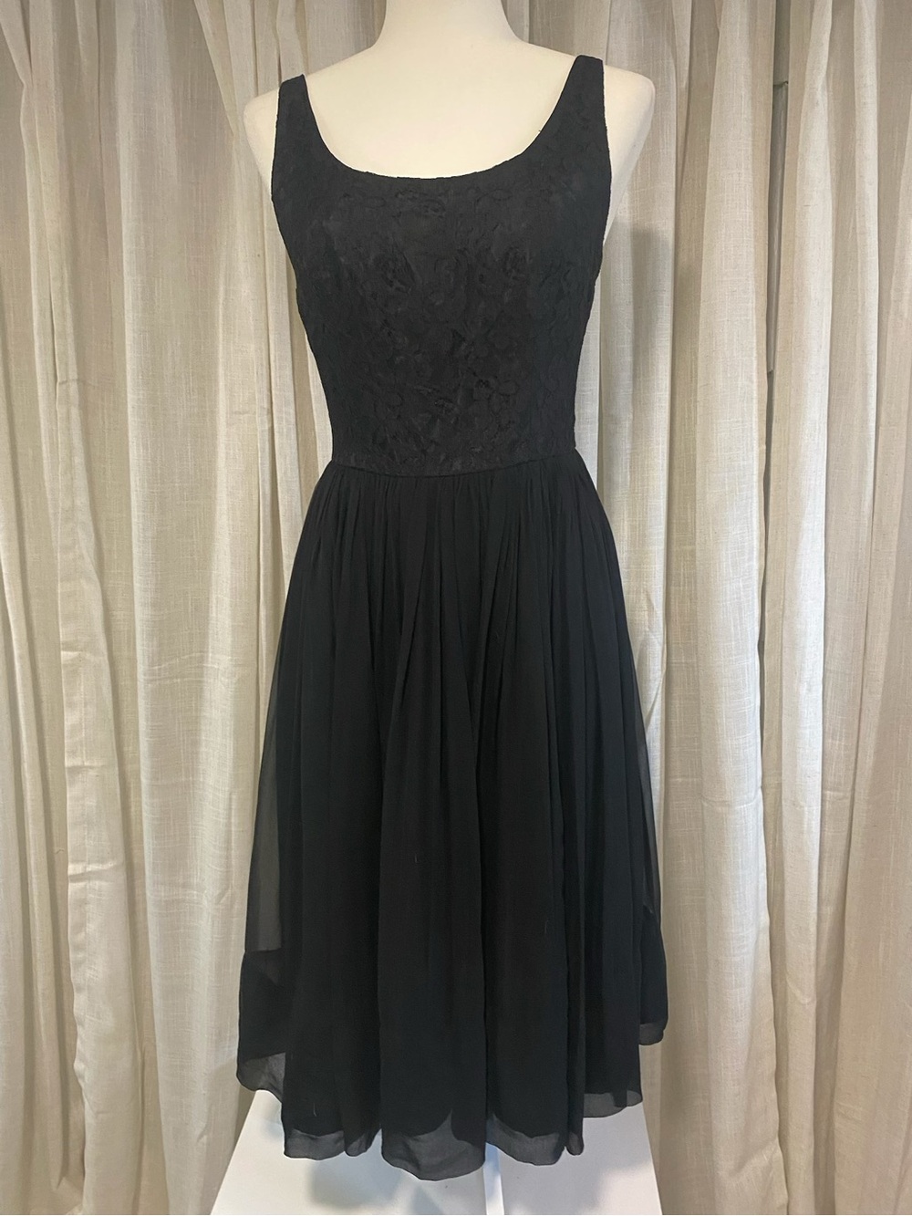 Vintage Jay Herbert Black 1960s Dress S